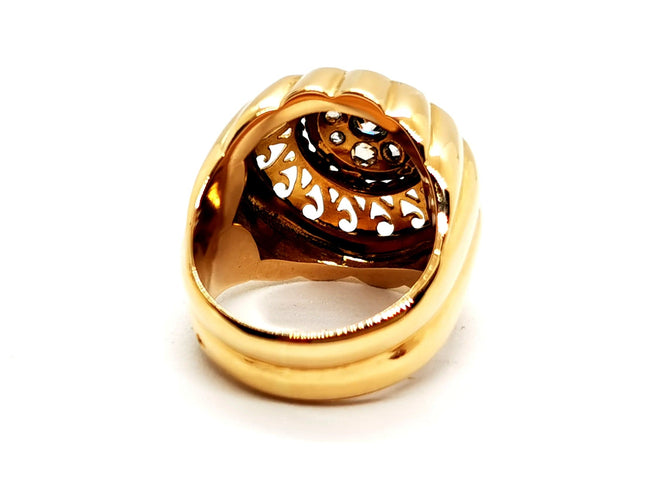 Bague 53 Bague Art déco Or jaune Diamant 58 Facettes 588127CN
