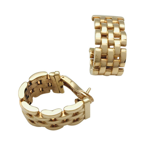 Boucles d'oreilles Boucles d'oreilles Cartier maille panthère en or jaune. 58 Facettes 27054