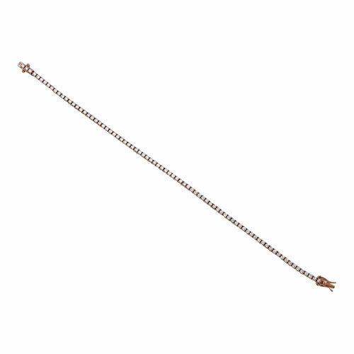 Bracelet Bracelet ligne diamants 2 carats en or rose. 58 Facettes 30697