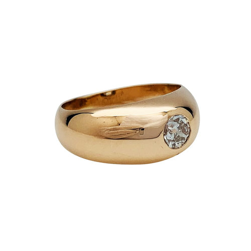 Bague 55 Bague jonc en or jaune, diamant. 58 Facettes 30238