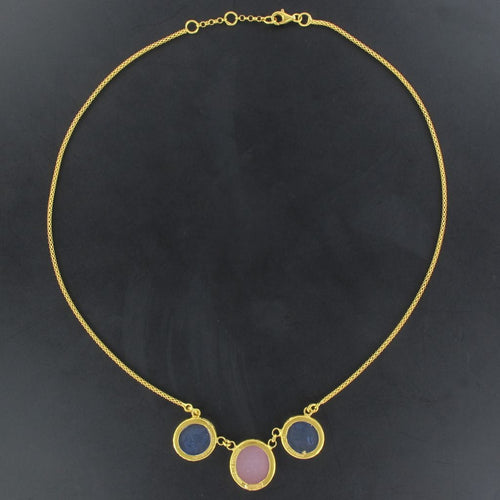 Collier Collier intailles sur pâte de verre 58 Facettes SC007