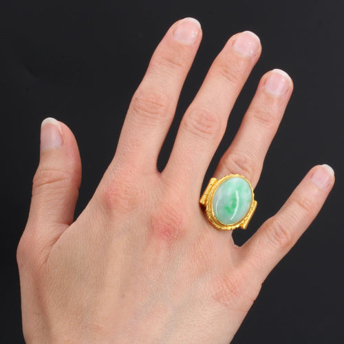 Bague 52 Bague or et jade ancienne 58 Facettes 21-109-52