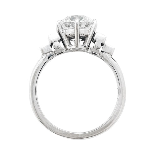 Bague 51 Bague solitaire diamant 2,06 carats en or blanc. 58 Facettes 30651