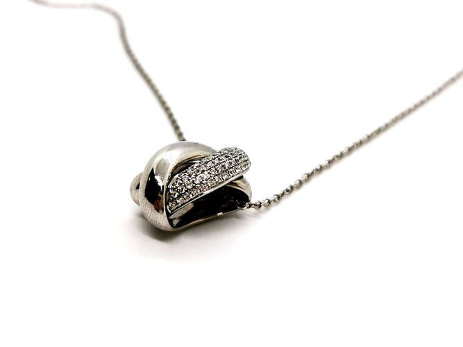 Collier Collier Chaîne + pendentif Or blanc Diamant 58 Facettes 1126584CN