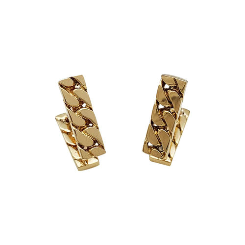 Boutons de manchette Boutons de manchette Hermès, maille gourmette en or jaune. 58 Facettes 30425