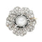 Broche Broche Fleur or et platine sertie de diamants. 58 Facettes 30165