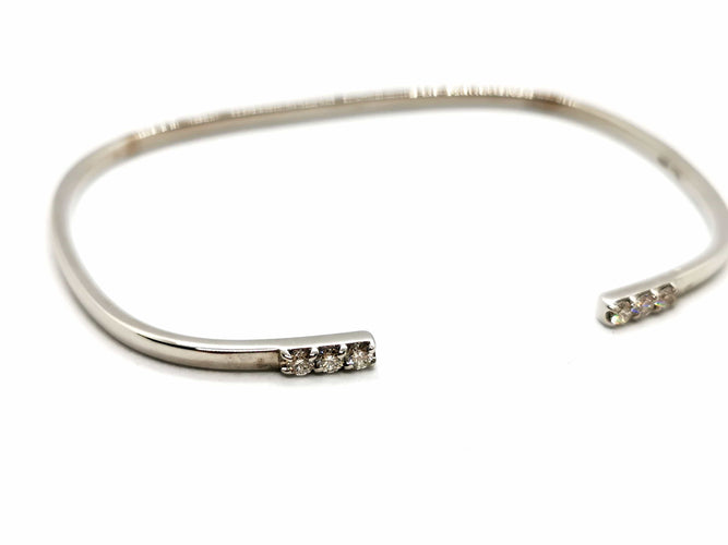 Bracelet Bracelet Jonc Or blanc Diamant 58 Facettes 1126566CN