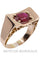 Bague 55 Bague tank ajourée rubis 58 Facettes 30781
