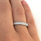 Bague 55 Bague alliance Cartier en platine, diamants taille princesse. 58 Facettes 25299-1