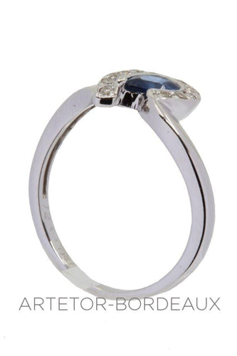 Bague 53 Bague moderne saphir et diamants 58 Facettes 32031