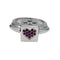 Bague 54 Bague Dé en or blanc diamants noirs et rubis. 58 Facettes 30416