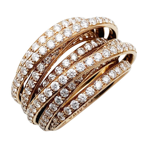 Bague 52 Bague de Grisogono "Allegra" en or rose et diamants. 58 Facettes 30547