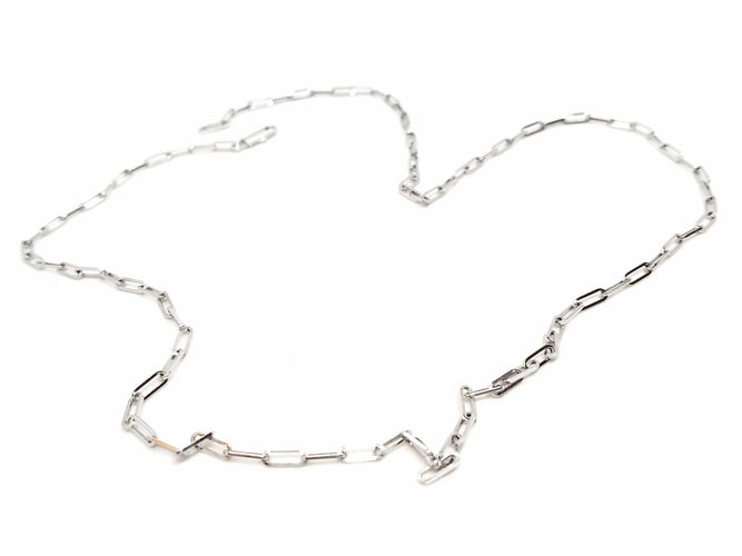 Collier Dinh Van Collier Chaîne Or blanc 58 Facettes 00027GD