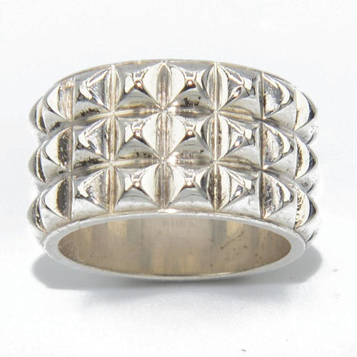 Bague Bague Hermès modèle espionne en argent 58 Facettes 0