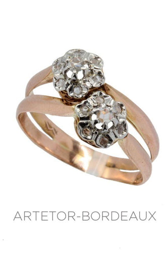 Bague 54 Toi et moi ancien 58 Facettes 34301