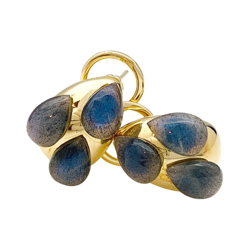 Boucles d'oreilles Boucles d'oreilles Pomellato "Goccia" en or jaune, labradorites. 58 Facettes 29711