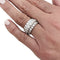 Bague 51 Bague bandeau en or blanc et diamants. 58 Facettes 30009