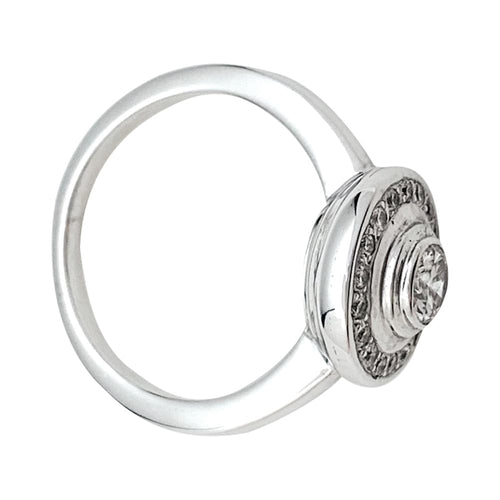 Bague 53 Bague en or blanc, diamants. 58 Facettes 29551
