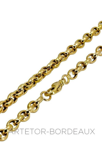 Collier Chaine maille jaseron ovale 58 Facettes 36071