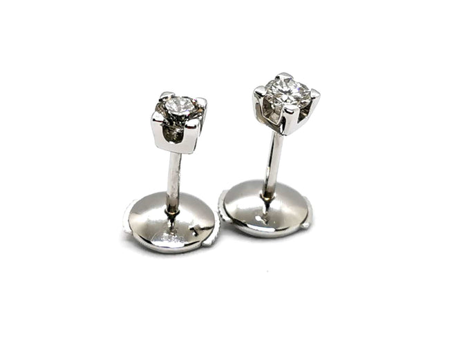 Boucles d'oreilles Boucles d'oreilles Puces Or blanc Diamant 58 Facettes 1089901CD