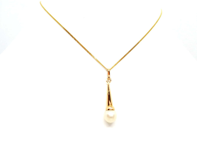 Collier Collier Chaîne + pendentif Or jaune Perle 58 Facettes 716808CD
