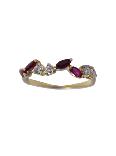 Bague 55 Bague Diamants et Rubis 58 Facettes