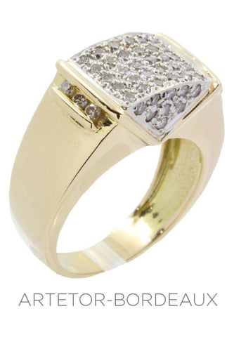 Bague 56 Bague moderne pavage diamants 58 Facettes 30301
