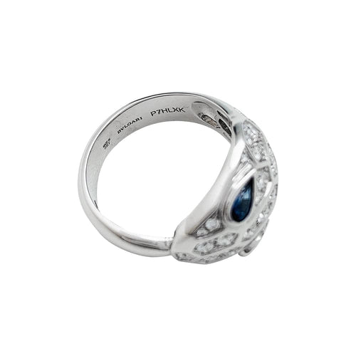 Bague 53 Bague Bulgari "Serpenti" en or blanc, diamants et saphirs. 58 Facettes 30128