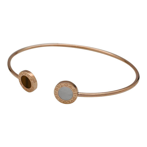 Bracelet Bracelet Bulgari, "Bulgari-Bulgari", or rose, oeil de tigre et nacre. 58 Facettes 30594