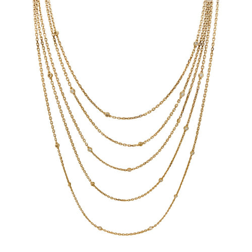 Collier Sautoir Boucheron, "Quatre Radiant", en or jaune et diamants. 58 Facettes 30039