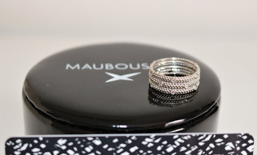 Bague 54 Mauboussin Bague "Le Premier Jour" Trois rangs de diamants 58 Facettes 347