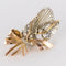 Broche Broche vintage bouquet or et diamants 58 Facettes 17-401