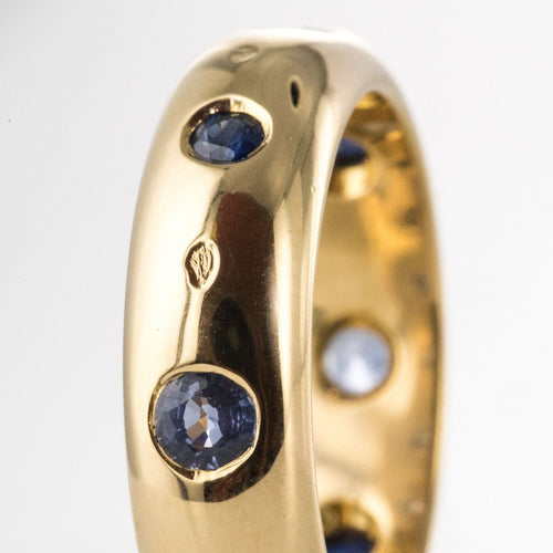 Bague 53 Bague or jaune et saphirs 58 Facettes 12-131-6608616-53