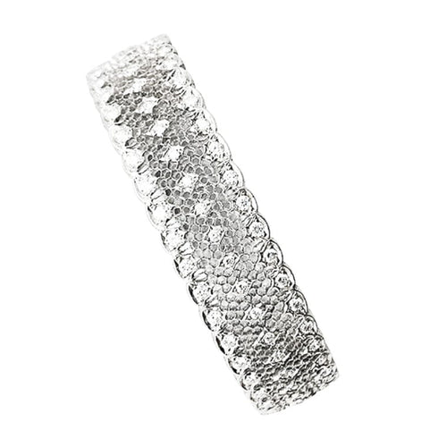 Bracelet Bracelet Buccellati "Dentelle" en or blanc et diamants. 58 Facettes 30486