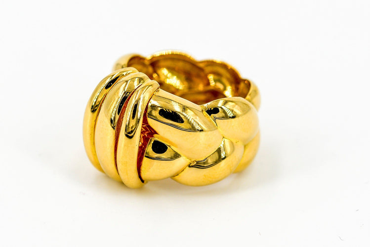 Bague OJ PERRIN bague tressée or jaune 58 Facettes 00059CN