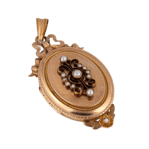 Pendentif Parure en or jaune, perles 58 Facettes