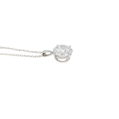 Pendentif Pendentif diamant 4,37 carats, chaîne en or blanc. 58 Facettes 30605