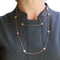 Collier Sautoir vermeil rose motifs ronds ciselés et camée 58 Facettes C8R