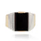 Bague 58 Chevalière art déco homme onyx platine et or 58 Facettes 21-211-58