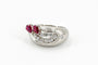 Bague 51 Bague Or blanc Rubis 58 Facettes 03010CD