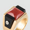 Bague 54 Bague corail onyx et diamants 58 Facettes 17-357-54-1