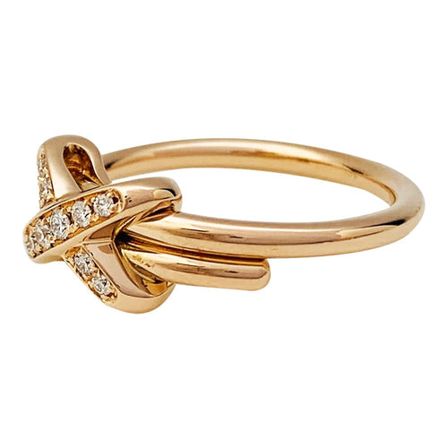 Bague 55 Bague Chaumet "Jeux de Liens" or rose et diamants. 58 Facettes 30679