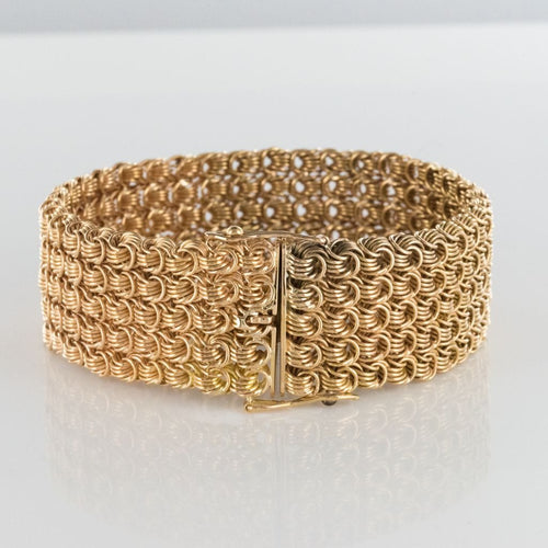 Bracelet Bracelet ancien maille tressée ajourée 58 Facettes 19-232