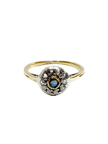 Bague 49.5 Bague Or Argent Diamants Et Perles 58 Facettes 3087/1