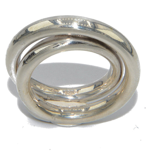 Bague Bague de la maison Hermès collection Vertige en argent 58 Facettes 0