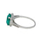 Bague 55 Bague en platine, centrée d'une émeraude de 2,81 carats et diamants. 58 Facettes 30127
