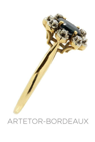 Bague 55 Bague saphir et diamants 58 Facettes 11991