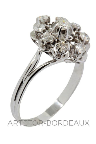 Bague 61 Bague fleur années 50' 58 Facettes 33521