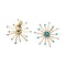 Boucles d'oreilles Boucles d'oreilles en or rose "Feux d'artifices", turquoises et diamants. 58 Facettes 22603