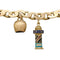 Bracelet Bracelet breloques en or jaune, émail et saphir. 58 Facettes 30179